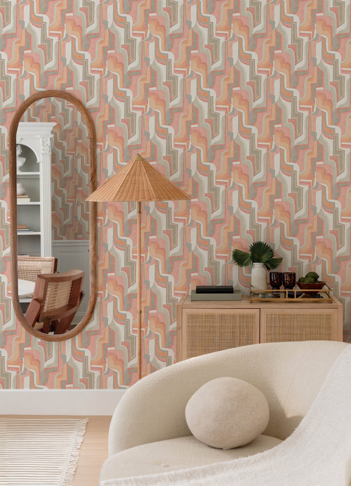 Tulum Coral Surreal Shapes Wallpaper with Modern Abstract Pattern - A-Street Prints 4135-72701