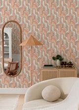 Tulum Coral Surreal Shapes Wallpaper with Modern Abstract Pattern - A-Street Prints 4135-72701