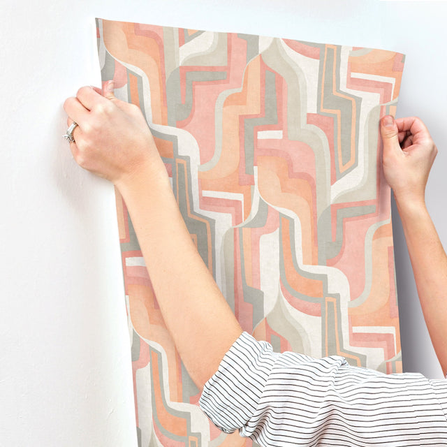 Tulum Coral Surreal Shapes Wallpaper with Modern Abstract Pattern - A-Street Prints 4135-72701