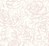 Nelda Light Pink Rose Wallpaper with Modern Botanical Floral Pattern - A-Street Prints 4135-72710