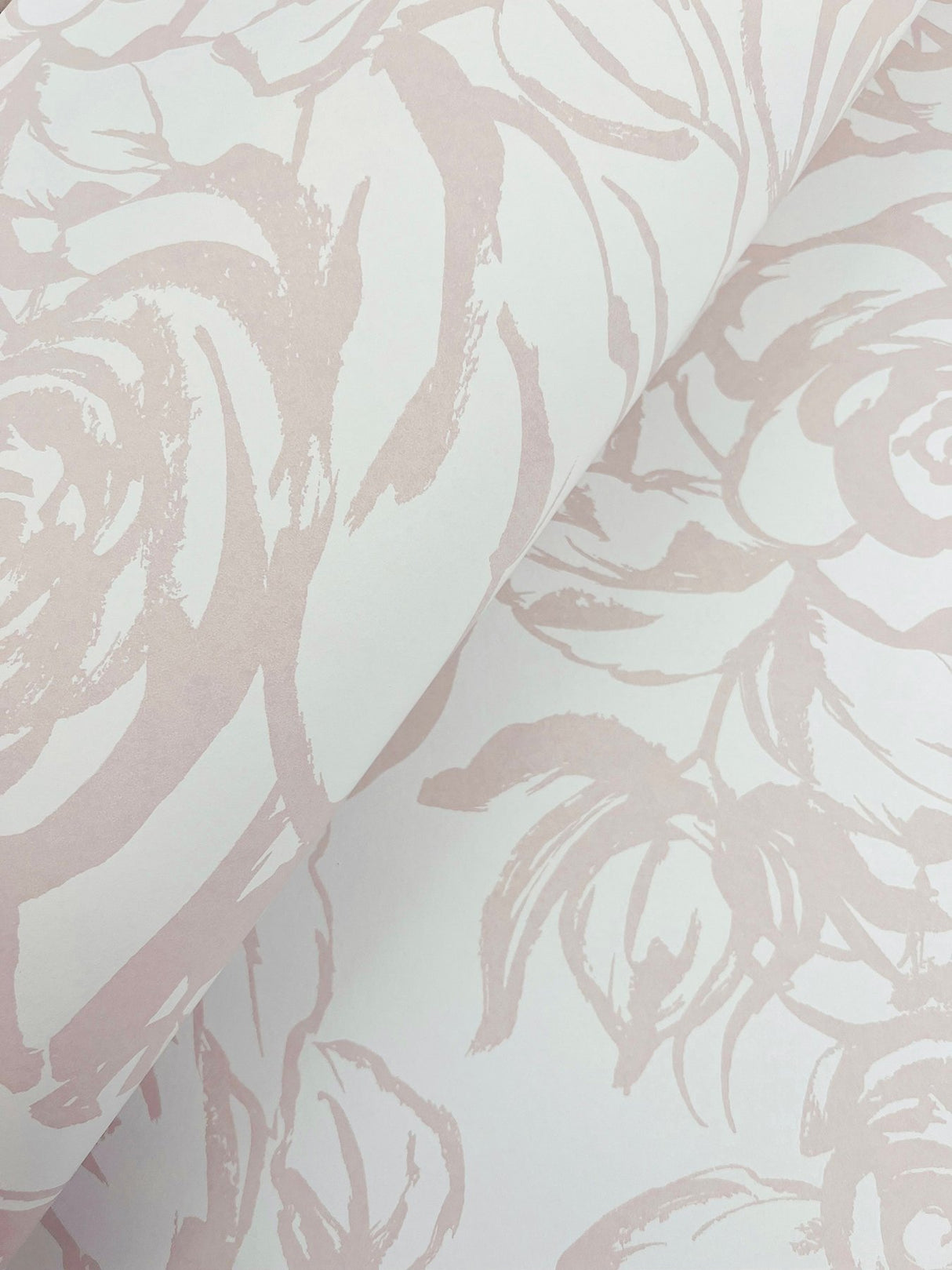 Nelda Light Pink Rose Wallpaper with Modern Botanical Floral Pattern - A-Street Prints 4135-72710