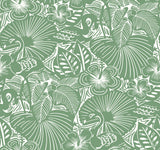Idalia Green Floral Flamingo Wallpaper with Tropical Animals Motif - A-Street Prints 4135-72714