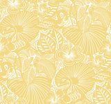 Idalia Yellow Floral Flamingo Wallpaper with Tropical Animal Pattern - A-Street Prints 4135-72715