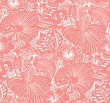 Idalia Coral Floral Flamingo Wallpaper with Tropical Animal Motif - A-Street Prints 4135-72717