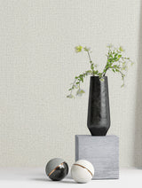 Dream Weaver Ash Faux Fabric Textured Wallpaper with Fabric & Woven Texture - Warner 4140-3703