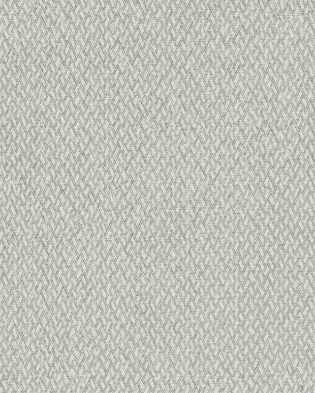 Weave It To Me Grey Geometric Wallpaper with Fabric & Woven Texture - Warner 4140-3708
