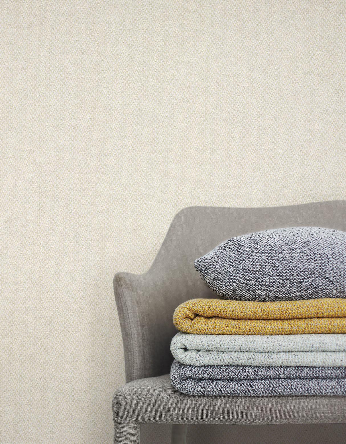 Weave It To Me Taupe by Warner Dimensional Accents Raised Ink Textured Geometric Fabric Backed Vinyl Wallpaper - YKBX4951N