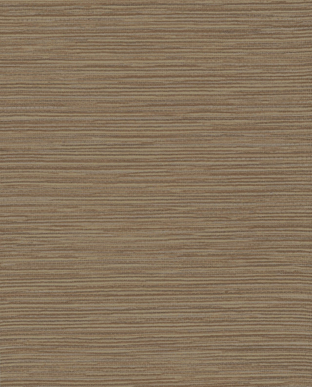 Leicester Chestnut Metallic Stripe Wallpaper with Textured Metallic Horizontal Stripes - Warner 4140-3718