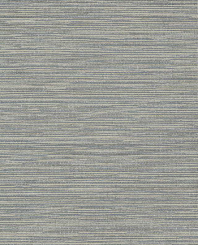 Leicester Slate Metallic Stripe Wallpaper with Textured Horizontal Stripes - Warner 4140-3719