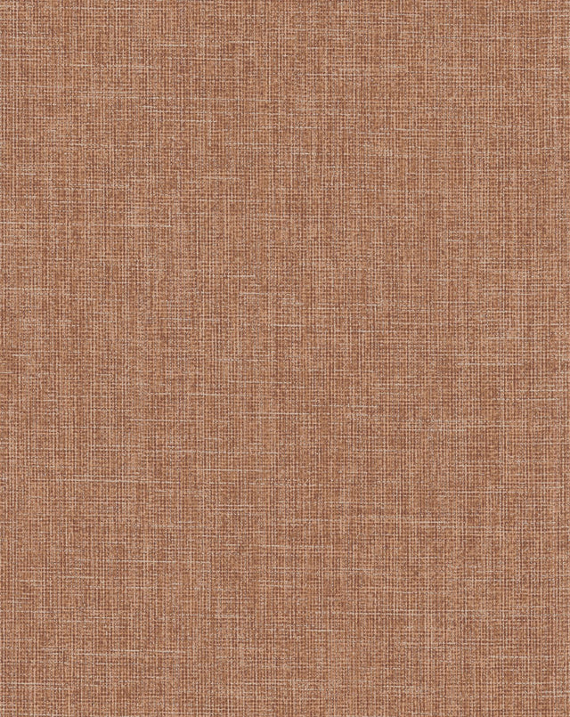 Broadwick Rust Faux Linen Wallpaper with Fabric & Woven Texture - Warner 4140-3720