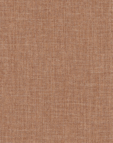 Broadwick Rust Faux Linen Wallpaper by Warner - YKGW2199N