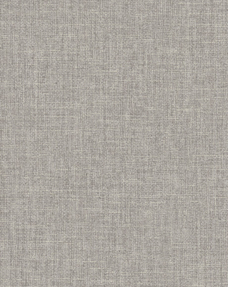 Broadwick Grey Faux Linen Fabric Backed Vinyl Wallpaper by Warner - YKGW2203N