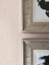 Posh Neutral Faux Fabric Wallpaper in Taupe White Grey by Warner Dimensional Accents Scrubbable Strippable Non-Woven Backed Vinyl YKMCO2267N
