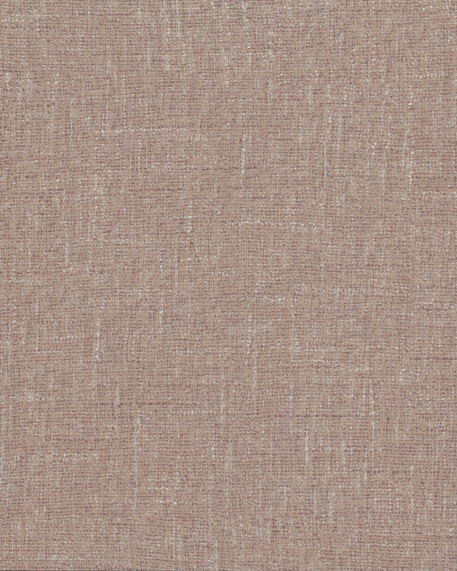 Posh Mauve Faux Fabric Wallpaper with Textured Raised Ink - Warner 4140-3730