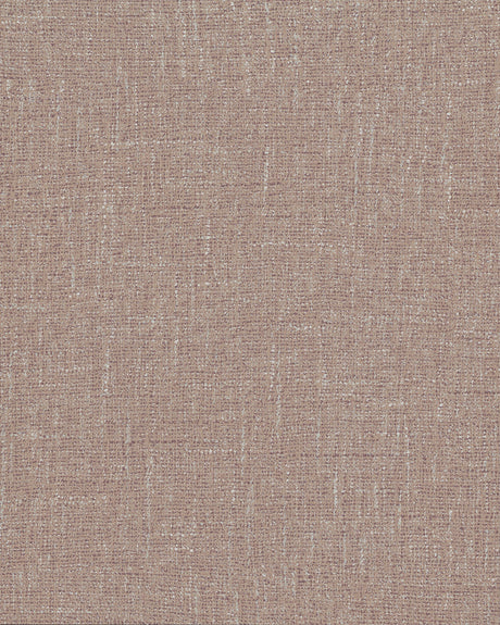 Posh Mauve Faux Fabric Wallpaper by Warner - Dusty Mauve Woven Texture Close-Up - YKMCO2271N
