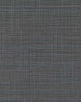 Premiere Charcoal Faux Linen Wallpaper by Warner - YKMCO2366N