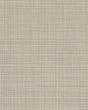 Premiere Neutral Faux Linen Wallpaper by Warner YKMCO2373N Taupe Grey Raised Ink Textured Fabric Backed Vinyl