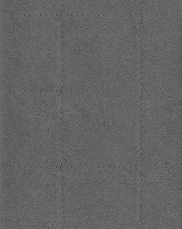 Fair 'N Square Grey Faux Leather Wallpaper with Masculine Fabric & Woven Textures Pattern - Brewster 4140-3744
