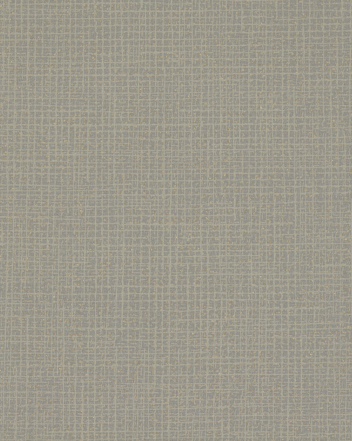 Threads Slate Faux Fabric Wallpaper with Metallic Textured Grid - Warner 4140-3762