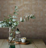React Neutral Distressed Wallpaper by Warner Industrial Metallic Raised Ink Textured Non Woven Backed Vinyl Sidewall - YKSG2975N