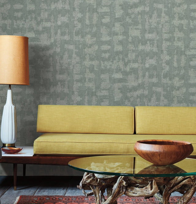 React Jade Distressed Wallpaper with Industrial Graphics Texture - Warner 4140-3768