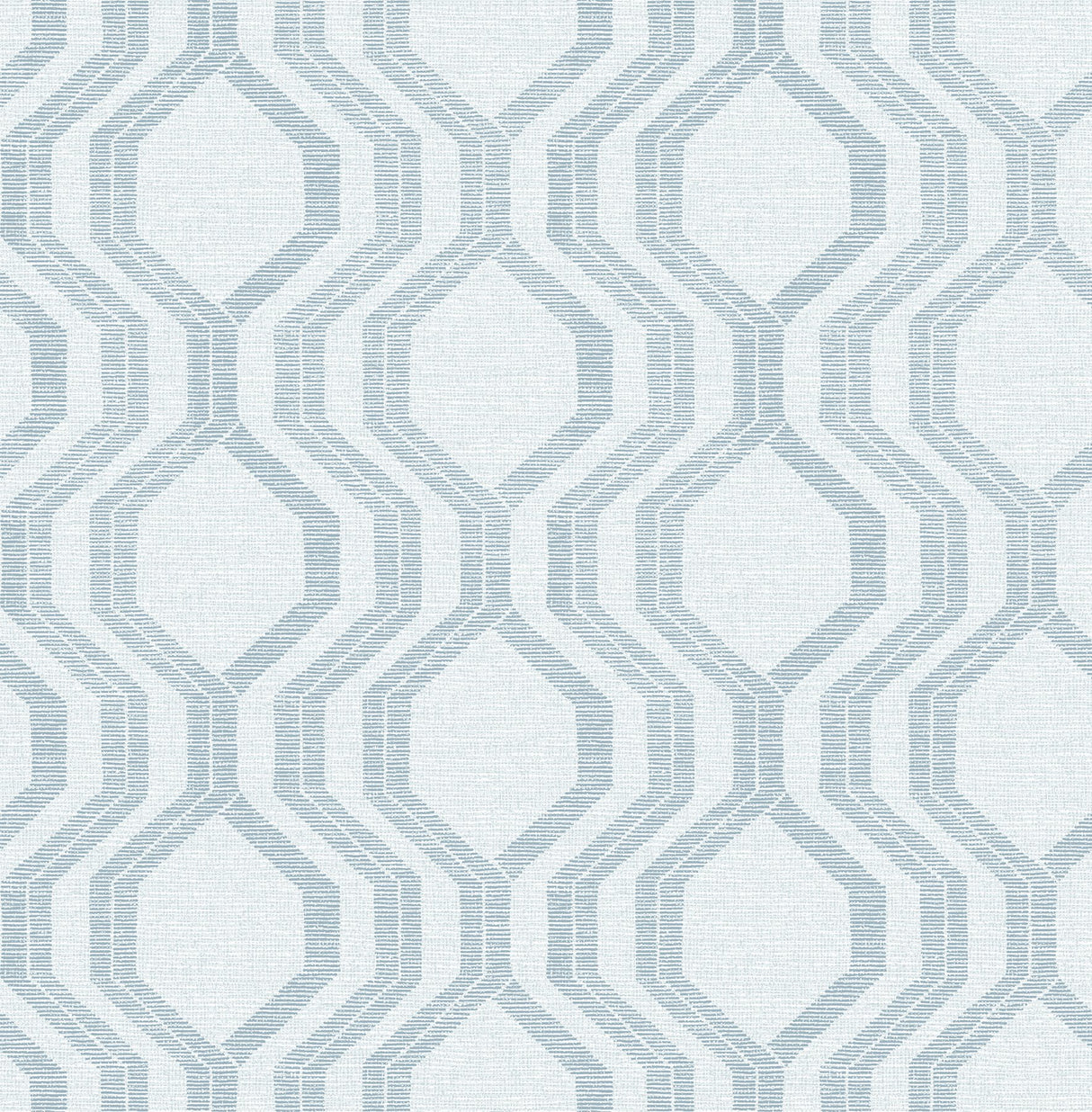 Burton Light Blue Modern Ogee Wallpaper with Metallic Textured Ogee Pattern - A-Street Prints 4141-27102