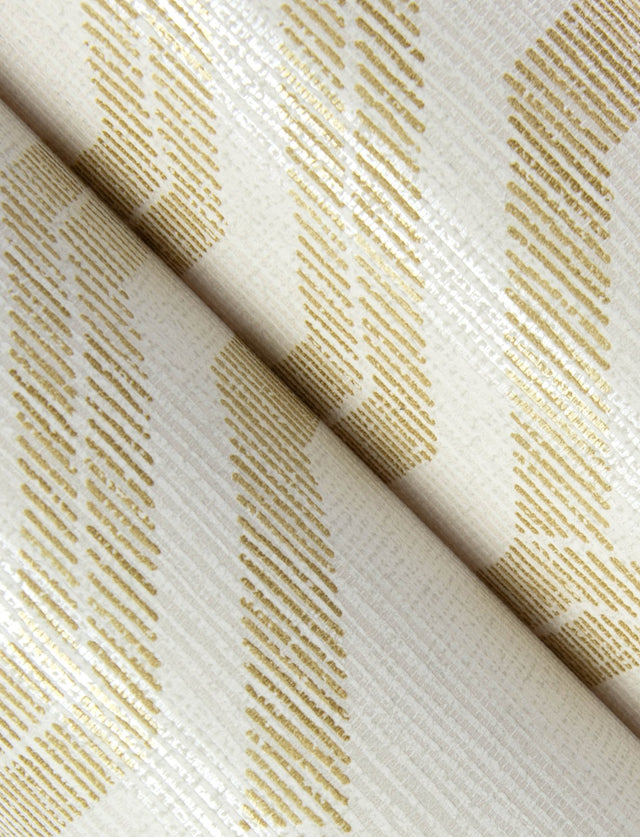 Burton Gold Modern Ogee Wallpaper with Pearlescent Geometric Texture - A-Street Prints 4141-27103