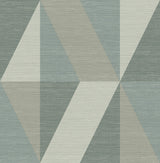 Winslow Green Geometric Faux Grasscloth Wallpaper with Masculine Graphics Style - A-Street Prints 4141-27106