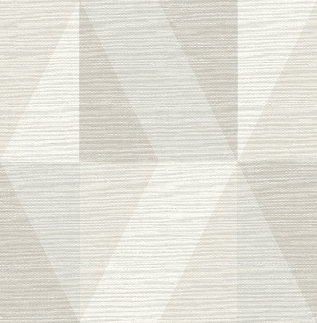Winslow Bone Geometric Faux Grasscloth Wallpaper with Metallic Textured Raised Ink - A-Street Prints 4141-27108