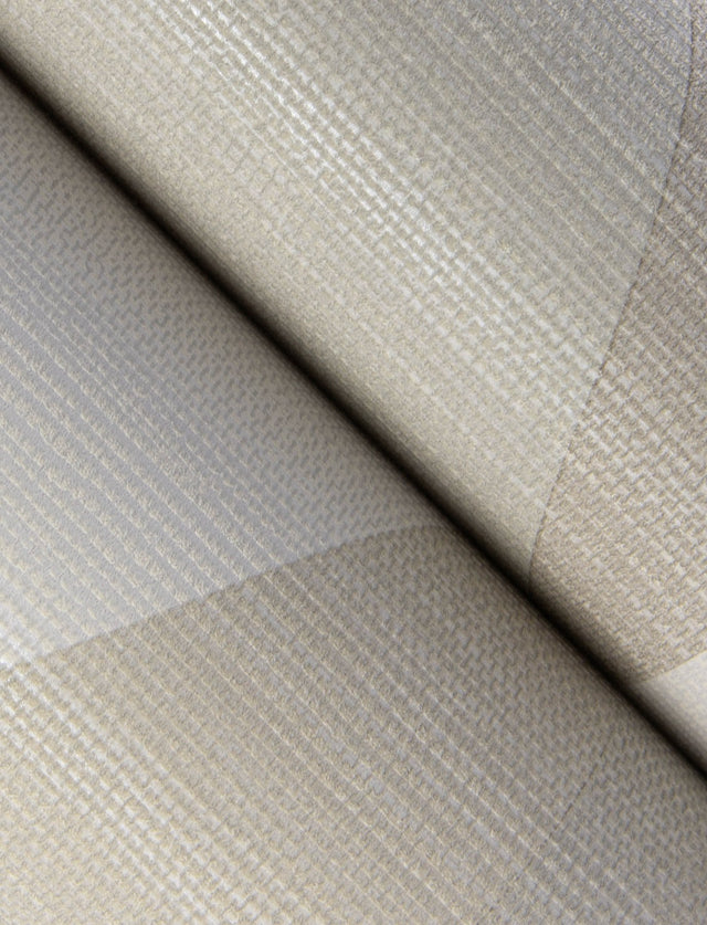 Winslow Bone Geometric Faux Grasscloth Wallpaper with Metallic Textured Raised Ink - A-Street Prints 4141-27108