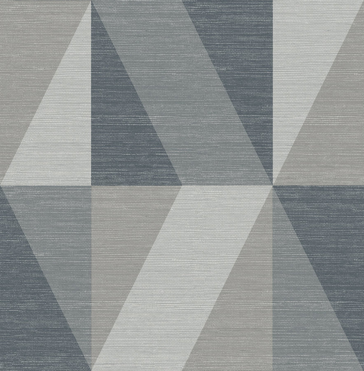Winslow Slate Geometric Faux Grasscloth Wallpaper, Metallic Textured Geometric Style - 4141-27109