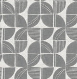 Baxter Charcoal Semicircle Mosaic Wallpaper with Modern Geometric Pattern - A-Street Prints 4141-27110