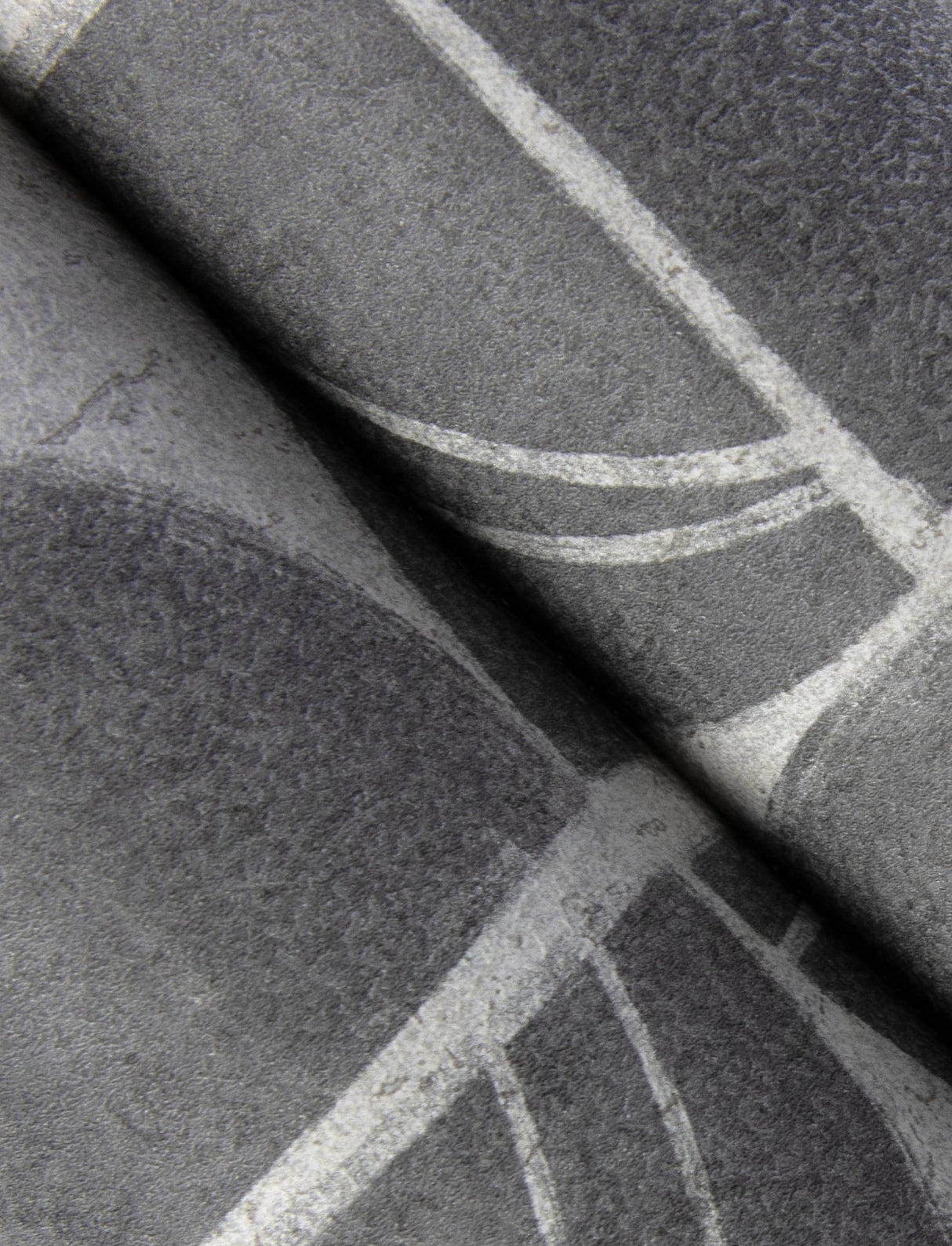 Baxter Charcoal Semicircle Mosaic Wallpaper with Modern Geometric Pattern - A-Street Prints 4141-27110
