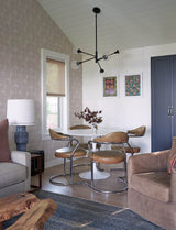 Baxter Bone Semicircle Mosaic Wallpaper with Modern Geometric Pattern - Brewster 4141-27111