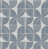 Baxter Denim Semicircle Mosaic Wallpaper with Modern Geometric Pattern - A-Street Prints 4141-27112