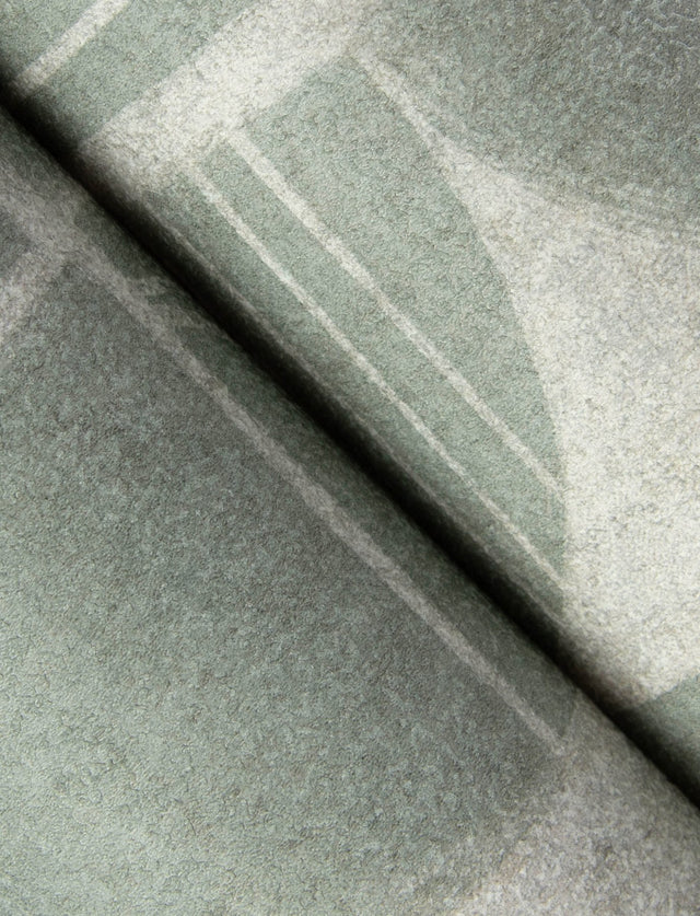 Baxter Sea Green Semicircle Mosaic Wallpaper with Modern Geometric Pattern - Brewster 4141-27113