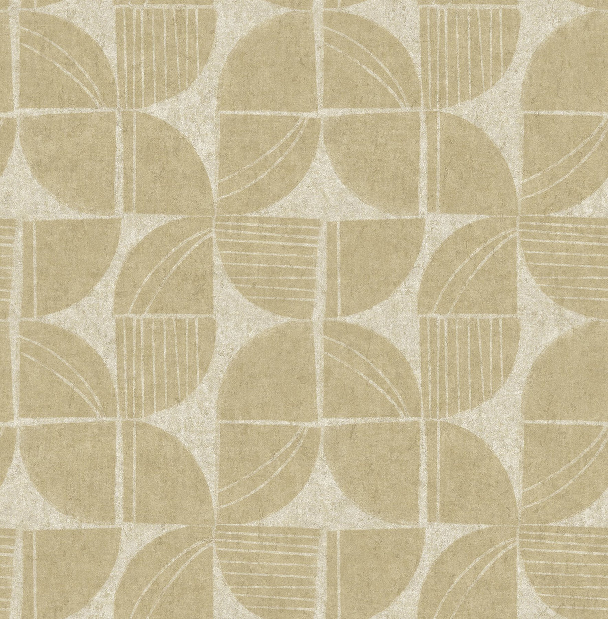 Baxter Honey Semicircle Mosaic Wallpaper with Modern Geometric Pattern - A-Street Prints 4141-27114