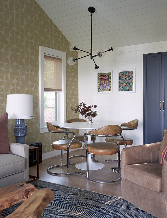 Baxter Honey Semicircle Mosaic Wallpaper with Modern Geometric Pattern - A-Street Prints 4141-27114