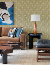 Baxter Honey Semicircle Mosaic Wallpaper with Modern Geometric Pattern - A-Street Prints 4141-27114