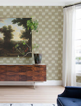 Baldwin Champagne Shibori Stripe Wallpaper with Modern Stripes Pattern, Textured Metallic Raised Ink - Brewster 4141-27118