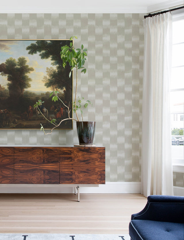 Baldwin Pearl Shibori Stripe Textured Wallpaper with Metallic Raised Ink - A-Street Prints 4141-27119