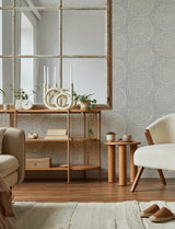 Salma Grey Medallion Wallpaper with Raised Ink Textured Medallions - A-Street Prints 4141-27121