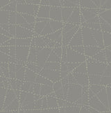 Alcott Charcoal Dotted Wallpaper with Metallic Geometric Dot Pattern - Brewster 4141-27126