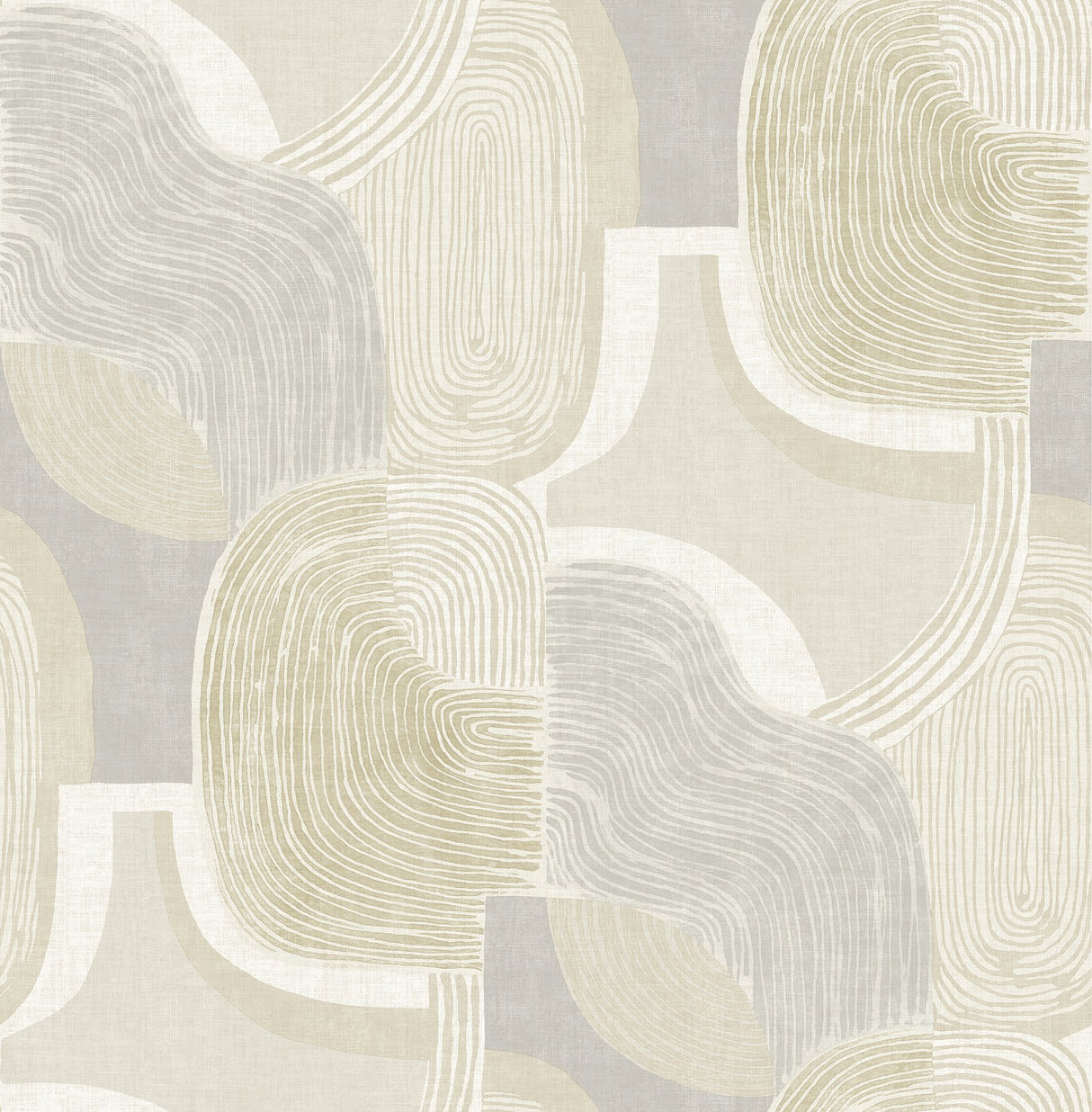 Hollace Honey Geometric Wallpaper with Metallic Modern Graphics Pattern - A-Street Prints 4141-27129
