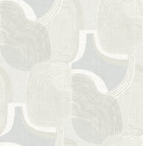 Hollace Sky Blue Geometric Wallpaper with Metallic Accents - A-Street Prints 4141-27131