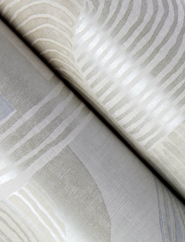Hollace Sky Blue Geometric Wallpaper with Metallic Accents - A-Street Prints 4141-27131