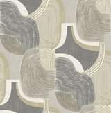 Hollace Slate Geometric Wallpaper with Metallic Modern Geometrics - A-Street Prints 4141-27132