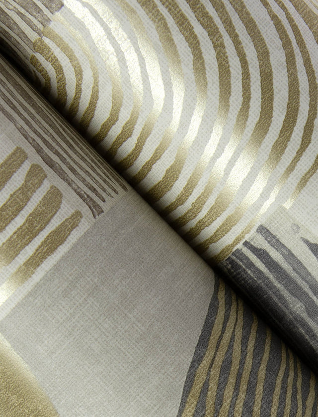 Hollace Slate Geometric Wallpaper with Metallic Modern Geometrics - A-Street Prints 4141-27132