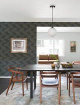 Presley Black Tessellation Wallpaper with Masculine Geometric Graphics - A-Street Prints 4141-27133