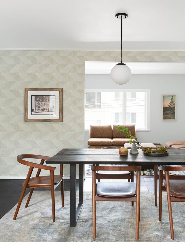 Presley Grey Tessellation Wallpaper with Textured Geometric Pattern - A-Street Prints 4141-27135